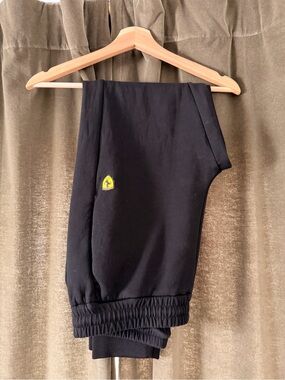 Scuderia Ferrari Black Joggers with Yellow Shield Emblem